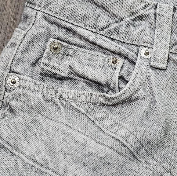 NA-KD Printed Grey Wide Leg Jeans SZ 32 Grunge - Picture 8 of 15